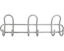 HOME It® kapstok met 3 haken Ø8 mm x 40 × 6,5 x 13 cm satijn