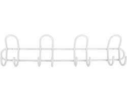 HOME It® kapstok met 4 haken Ø8 mm x 54,5×6,5 x 13 cm wit