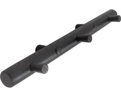 HOME It® kapstokrail met 3 haken, zwart eiken
