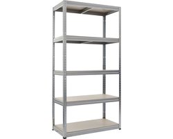 HOME It® Stalen Rek Eenheid met 5 Planken, max 1375 kg, 180x90x45cm