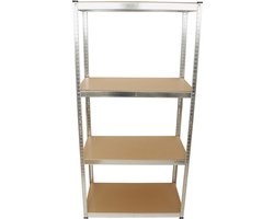 HOME It® Stalen Stellingkast, 4 Planken, max 700 kg, Gegalvaniseerd, 180x90x40cm