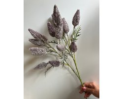 Home - Kunstbloemen - Lagurus Ovatus - Hazenstaart - Tak met 14 pluimen - 70cm - 100g - Perfect voor Boeketten - Decoratie - Doopsuiker - Huwelijk en Verjaardagen - Duurzaam en Stijlvol Bloemenarrangement - Kleurrijk - Boeket - Vaas - Versiering