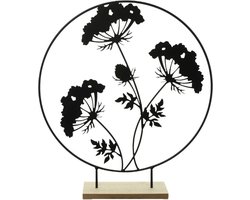 Home & Living decoratiering met bloemenmotief 26 x 27 cm