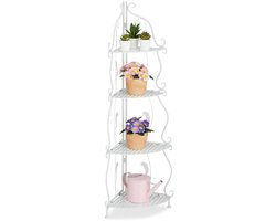 Home & Marker - Hoekkast - Wandkast - Hoekmeubel - Wandrek - Hoekrek - Hoekkastje - Hoek Kast - Wandkastje - 4 Lagen - Wit - SHELVIA