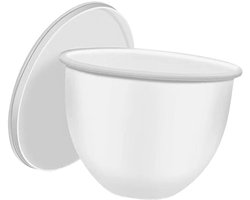Home & Marker - Siliconen Mengkom Inzetstuk - Geschikt voor KitchenAid Keukenmachine - Siliconen Komvoering met Schenktuit & Deksel - Herbruikbaar - Wit - POSODINKA