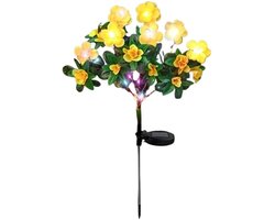 Home & Marker - Solar Tuinverlichting - Bloem Lamp - Bloemlamp - Sfeerverlichting voor Buiten - Tuinverlichting LED Buiten - Zonne Energie Buitenverlichting - Geel - ROSILUME