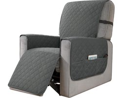 Home & Marker - Stoelhoes - Fauteuil Hoes - Zetelhoes - Stoelhoezen met Armleuning - Fauteuil Beschermer - Grijs - LUXSIT