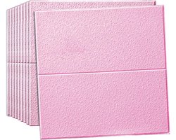 Home & Marker - Wandpanelen Zelfklevend - 3D Behang - Waterdicht - Muurdecoratie - 5 Stuks (35x35cm) - Roze - FORMWALL