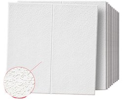 Home & Marker - Wandpanelen Zelfklevend - 3D Behang - Waterdicht - Muurdecoratie - 5 Stuks (35x35cm) - Wit - FORMWALL