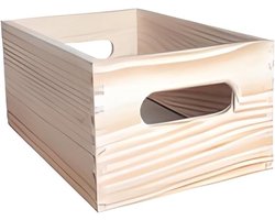 HOME MOBILIARIO & DECORACIÓN Stapelbare opbergdoos van massief grenenhout, 30 x 20 x 15 cm