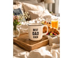 Home Mok - Best Dad Ever - Vaderdag - Message on a Mug - aardewerk - wit/zwart