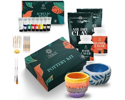 Home of Creations Pottenbakken Set - Boetseren met Luchtdrogende Klei - Knutselpakket Volwassenen - Moederdag Cadeau