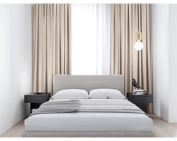 Home of Curtains - ELSA - Gordijn - Met Plooiband - Verduisterend - Kant en Klaar - 150x250 cm - Beige