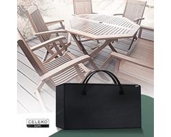 Home Pallet Kussen Opbergtas 120 x 30 x 80 cm Opbergtas XXL Oxford Polyester 600D Zwart Waterafstotend - Tuinkussentas Grote europallets Tuinkussens Beschermhoes