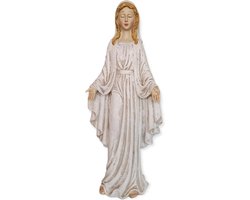 Home Society Deco Beeld - Sculptuur - Maria - Polyresin - 14x9x36 cm