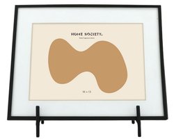Home Society - Fotolijst - Nami - Zwart - Metaal & Glas - Voor foto 18x13cm - Staande Fotolijst - Trendy Woondecoratie