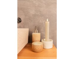 Home Society – Kandelaar – Kaarsenhouder – Multifunctioneel – Beige – Metaal – XL en Dinerkaars – S