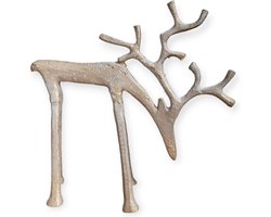 Home Society - Rendier - Staal - Robuust Goud - Metaal - 21x21x7cm