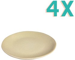 Home Society Taart Bord Sofie Beige 4 stuks