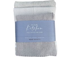 Home Society Theedoek en Keukendoek Set Beige