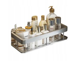 Home Solutions Industrial - Badkamerplanken - Set van 2 stuks - Zelfklevend - Zilver - Roestvrij Metaal - Loft Design