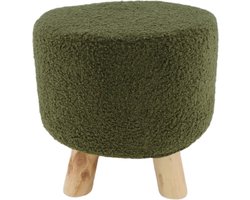HOME SPIRIT Kruk groen 28x28x28 cm poef