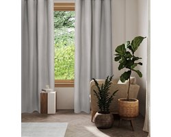 Home Style Gregor Kant-en-Klaar Gordijn Naturel | 140x250 cm | Thermisch & Lichtdoorlatend | Met Haakjes | 100% Polyester 210 g/m² | Per Stuk