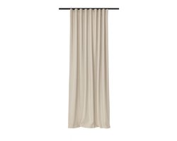 Home Style Kant en Klaar Gordijn – Verduisterend & Thermisch – Met Haakjes – 140x260 cm – Beige