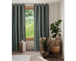 Home Style Thermisch Gordijn – Lichtdoorlatend – Met Ringen – 140x250 cm – Groen
