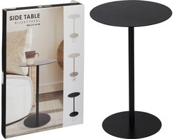 Home & Styling Bijzettafel metaal - Ø35xH53cm - Zwart