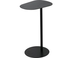 Home & Styling Bijzettafeltje Bolzano - zwart - D35 x B25 x H53 cm - metaal - plantenpot verhoger - koffie en lampjes tafel