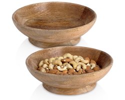 Home Styling Collection Essentials - Houten Kommen - 16 cm - 400 ml - Set van 2