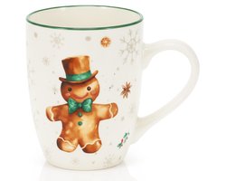 Home Styling Collection - Keramische Kerstbeker - 320 ml - Porselein - Geschikt voor Magnetron