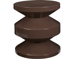 Home Styling Collection - Metalen bijzettafel TAFEL, 31 cm - donkerbruin