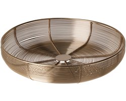 Home & Styling Dienblad - Ø31x6cm - Serveerschaal - Opdienblad - Decoratieve Schaal - Goud