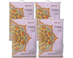 Home & Styling Geurzakjes Lavendel geur - set 12x stuks - met ophanghaak - geurkaartjes/luchtverfrisser - kasthangers