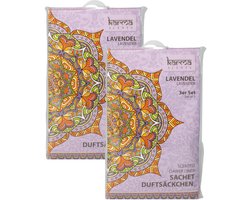 Home & Styling Geurzakjes Lavendel geur - set 6x stuks - met ophanghaak - geurkaartjes/luchtverfrisser - kasthangers