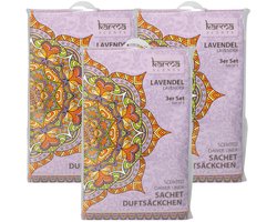 Home & Styling Geurzakjes Lavendel geur - set 9x stuks - met ophanghaak - geurkaartjes/luchtverfrisser - kasthangers