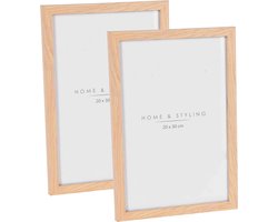 Home & Styling Houten fotolijsten - 2 st - geschikt voor een foto van 20 x 30 cm