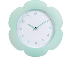 Home & Styling Klok - Bloemenwandklok - Ø23cm - Groen