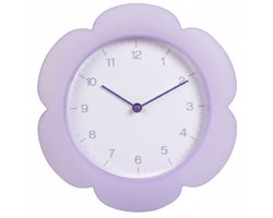 Home & Styling Klok - Bloemenwandklok - Ø23cm - Lila