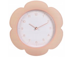 Home & Styling Klok - Bloemenwandklok - Ø23cm - Oranje