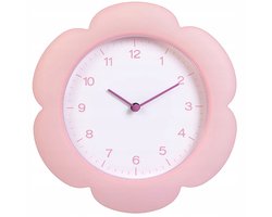 Home & Styling Klok - Bloemenwandklok - Ø23cm - Roze