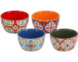 Home & Styling Kommen - Set van 4 stuks - Ø10xH6cm - Multi