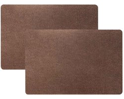 Home & Styling Luxe Tafel placemats Argenta - 8x - koper - pvc met glitters - 43 x 28 cm - Onderleggers
