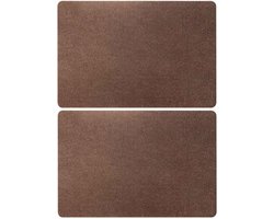 Home & Styling Luxe Tafel placemats Argenta - koper - pvc met glitters - 43 x 28 cm - Onderleggers