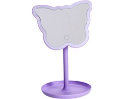 Home & Styling Spiegel met verlichting - Vlinder - Paars