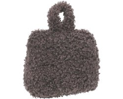 Home & Styling Teddy Deurstopper - 1 kg - grijs - stof - gewicht - 7 x 17 cm - deurstop