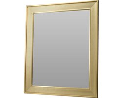 Home & Styling Wandspiegel met brede lijst El Dorado - frame kleur goud - 50 x 60 cm - gang/badkamer/slaapkamer spiegels