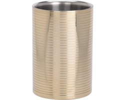 Home & Styling Wijnkoeler - goudkleurig - champagnekoeler - 12 cm - glanzend